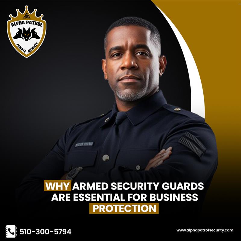 Armed security guards protecting a business